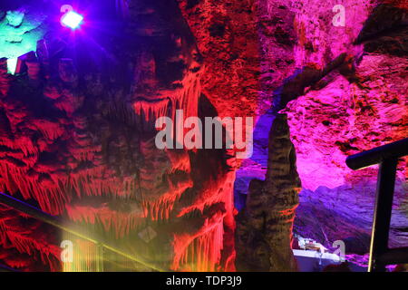 Shaanxi Shangluo tussah water karst cave Stock Photo