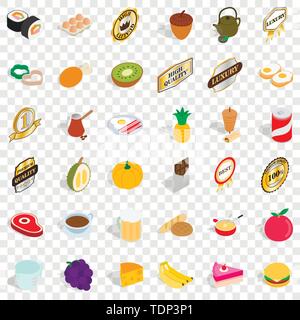 Luxury icons set, isometric style Stock Vector