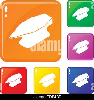 Anvil icons set vector color Stock Vector