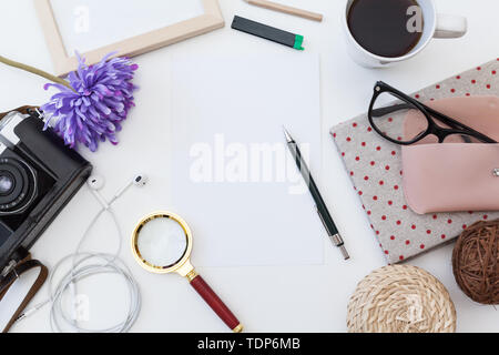 Designer desk Stock Photo