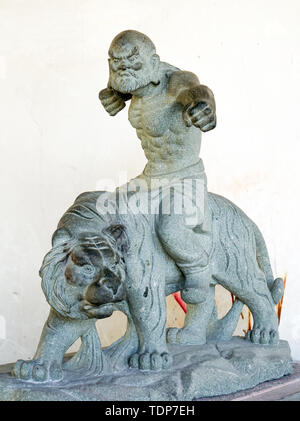 Statue of Tian Tong Temple Stock Photo