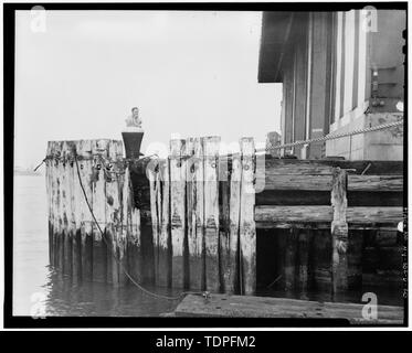 (original in possession of NYC Economic Development Corp.) US Army photograph, 1949 VIEW SOUTH ELEVATION, OUTER END-PIER 4 - Brooklyn Army Supply Base, Pier 4, Brooklyn, Kings County, NY Stock Photo