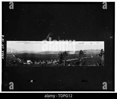 (original print at Riverside Municipal Museum, Historical Resources Department), photographer unknown, ca. 1916. VIEW OF VICTORIA AVENUE FROM COUNTRY CLUB PARK - California Citrus Heritage Recording Project, Riverside, Riverside County, CA Stock Photo