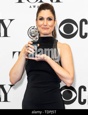 New York, NY - June 09, 2019: Stephanie J. Block, best Performance by an Actress in a Leading Role in a Musical poses at the 73rd Annual Tony Awards - Stock Photo