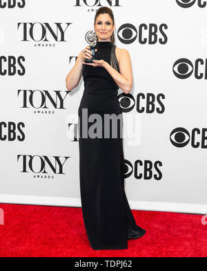 New York, NY - June 09, 2019: Stephanie J. Block, best Performance by an Actress in a Leading Role in a Musical poses at the 73rd Annual Tony Awards - Stock Photo