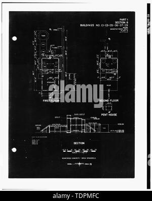 Photograph of a line drawing. '(CROSS SECTION OF) PART III, SECTION 1 ...