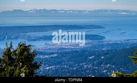 View from Mount Seymour Provincial Park, North Vancouver; Vancouver, British Columbia, Canada Stock Photo