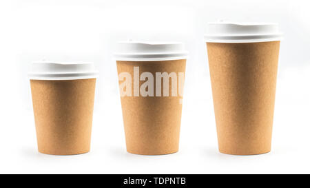 Takeaway paper cups Stock Photo