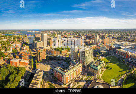 Aerial panorama of Providence, Rhode Island Stock Photo