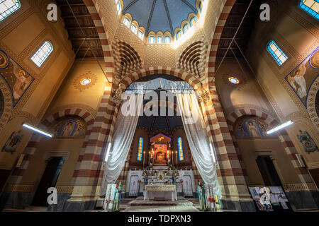 Interior of the Church of Our Lady of the Rosary (commonly called the cathedral); Asmara, Central Region, Eritrea Stock Photo