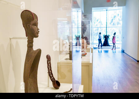 Orlando Florida,Museum of Art,inside interior,gallery,exhibit,African art,carved wood figurine,FL190511023 Stock Photo