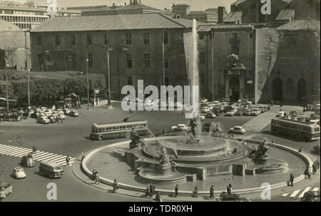 View of Piazza della Repubblica, Rome, Italy 1950s Stock Photo