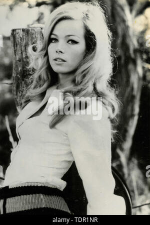 German actress Solvi Stubing wearing fashionable outfit, 1970s Stock Photo