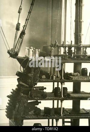 Building model ship: The French chebec Indiscreet, 1750 Stock Photo