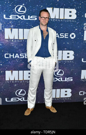 Rafe Spall attends the 'Men In Black International' world premiere at AMC Loews Lincoln Square 13 on June 11, 2019 in New York City. Stock Photo