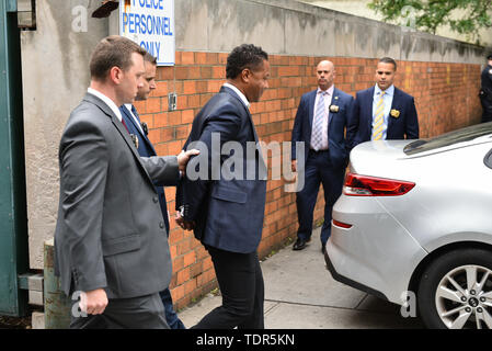 Actor Cuba Gooding Jr. is seen after turning himself in to the New York police on June 13, 2019 in New York City. Gooding was charged with a misdemean Stock Photo