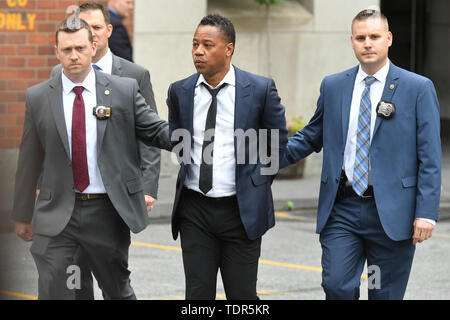 Actor Cuba Gooding Jr. is seen after turning himself in to the New York police on June 13, 2019 in New York City. Gooding was charged with a misdemean Stock Photo