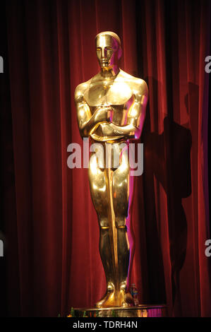 LOS ANGELES, CA. January 22, 2008: at the Samuel Goldwyn Theater at the Academy of Motion Picture Arts & Sciences in Beverly Hills where the nominees for the 80th Academy Awards were announced. Oscar¨ statue © AMPAS. © 2008 Paul Smith / Featureflash Stock Photo