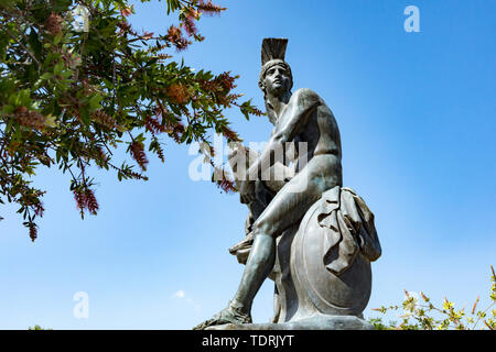 Statue of Theseus at theseion area of Athens in Greece Stock Photo