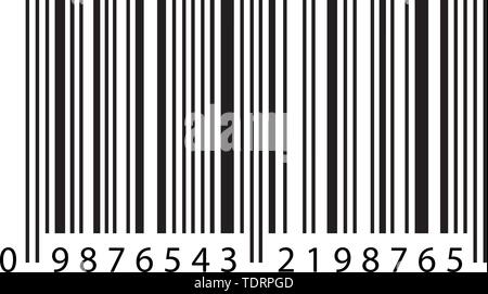 Modern Realistic Simple Flat Barcode Sign in Vector Illustration Isolated on White Background. Marketing, Internet Concept, Supermarket Buy, Mobile Ap Stock Vector