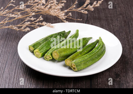 Dried okra Stock Photo