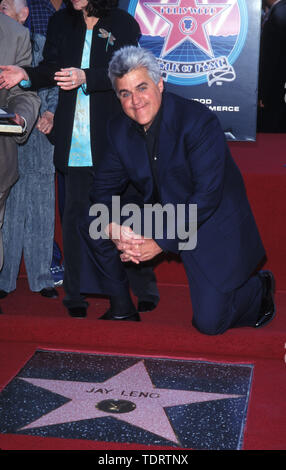 Apr 27, 2000; Los Angeles, CA, USA; TV personality JAY LENO gets his star on the Hollywood Walk of Fame. (Credit Image: © Chris Delmas/ZUMA Wire) Stock Photo