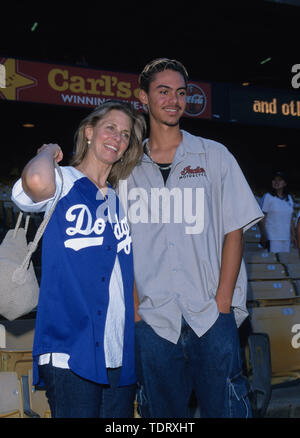 Mar 07, 2005; Los Angeles, CA, USA; Actress LINDSAY WAGNER and her son DORIAN at a Dodger game.   (Credit Image: Chris Delmas/ZUMA Wire) Stock Photo