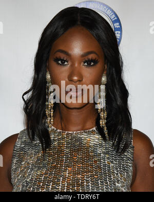 June 17, 2019 - Los Angeles, California, USA - 17, June 2019 - Los Angeles, California. Stateena attends 28th Annual NAACP Theatre Awards at the Millenium Biltmore Hotel. (Credit Image: © Billy Bennight/ZUMA Wire) Stock Photo