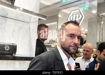 June 19, 2019 - Athens, Greece - Fashion designer PHILIPP PLEIN opens a store in the center of Athens. (Credit Image: © Aristidis VafeiadakisZUMA Wire) Stock Photo