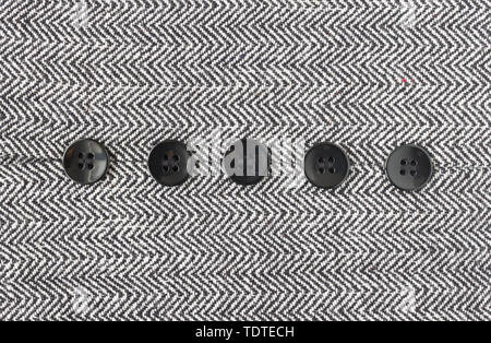 Black Button on Zig Zag Pattern or Triangle Pattern on Center Frame. 5 Button on Zig Zag Pattern or Triangle Pattern for apparel design Stock Photo