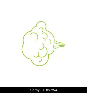 Fart Green gas isolated. Farting Vector texture Stock Vector