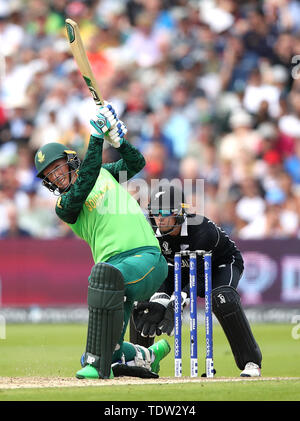 South Africa's Rassie van der Dussen during the ICC Cricket World Cup group stage match at Edgbaston, Birmingham. Stock Photo