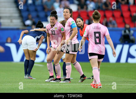 Scotland's Leanne Crichton reacts during the FIFA Women's World Cup, Group D match at the Parc des Princes, Paris. Stock Photo