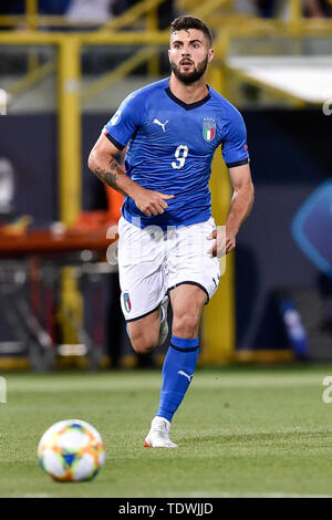 Patrick Cutrone of Italy during the 2019 UEFA EURO U-21 Championship match between Italy U-21 and Poland U-21 at Stadio Renato Dall'Ara, Bologna, Italy on 19 June 2019. Stock Photo