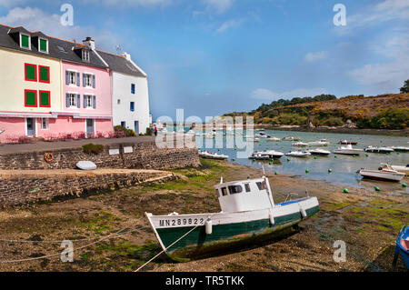 Sauzon harbour, France, Brittany, Morbihan, Belle-Ile-en-Mer Stock Photo