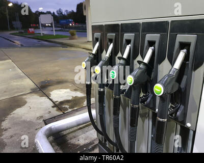 petrol pump for diesel and super, Germany Stock Photo