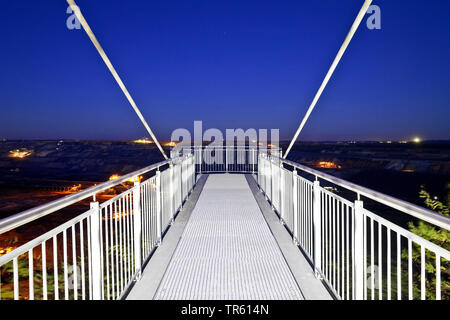 Skywalk Garzweiler surface mine, Germany, North Rhine-Westphalia, Garzweiler, Juechen Stock Photo