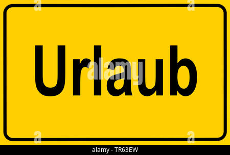 city limit sign Urlaub, holidays, Germany