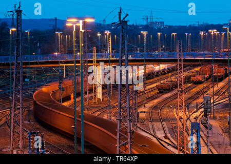 train formation yard Vorhalle, Germany, North Rhine-Westphalia, Ruhr Area, Hagen Stock Photo