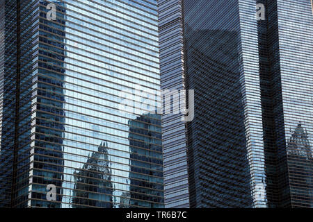 skycrapers with glass claddings, Singapore Stock Photo