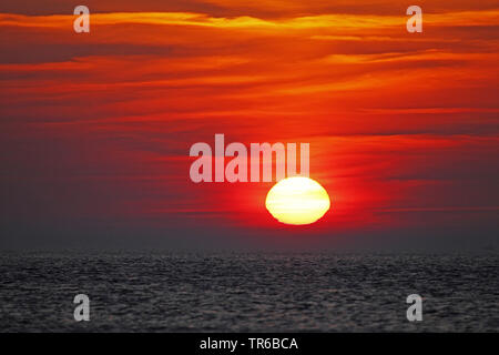 Baltic Sea at sunset, Germany, Mecklenburg-Western Pomerania, Hiddensee Stock Photo