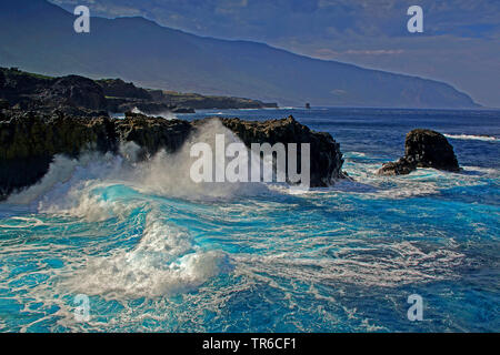 rocky coast of Punta Grande, Canary Islands, El Hierro Stock Photo