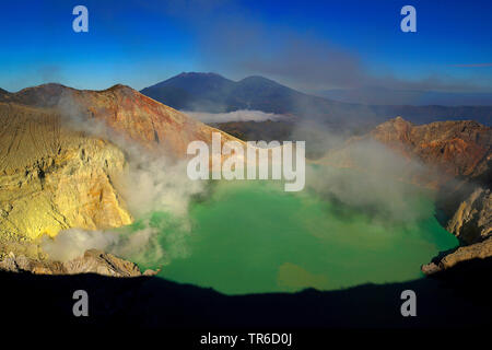 sulfuric lake of Kawah Ijen, Indonesia, Java, Bromo Tengger Semeru National Park Stock Photo