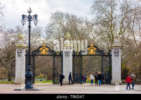 entrance of St James's Park, The Diana Princess Of Wales Memorial Walk, United Kingdom, England, London Stock Photo