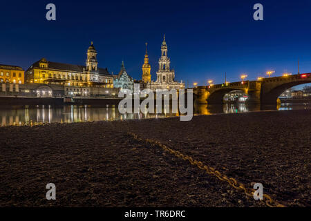 Dresden in the evening, Germany, Saxony, Dresden Stock Photo