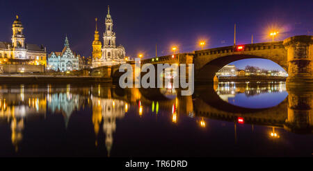 Dresden in the evening, Germany, Saxony, Dresden Stock Photo