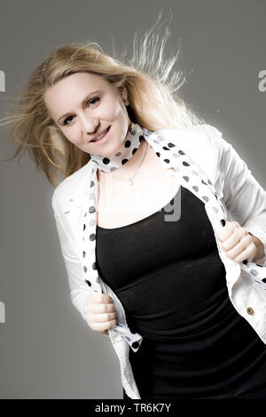 young blond woman Stock Photo