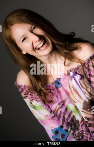 laughing woman, portrait Stock Photo