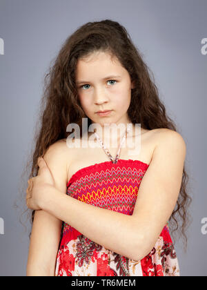 Young Beautiful Girl Posing Summer Dress Stock Photo 591074447
