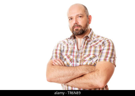 serious man with chequered shirt, Germany
